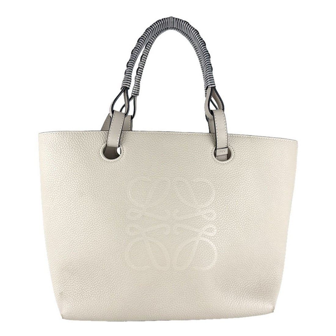 LOEWE Anagram Tote Small Handbag Shoulder Bag in Light Beige Leather, Women's, Free Shipping, z8776: --- Catalog ---Category: SizeSize (HxWxD): 25cm x 28cm x 14cm / 9.84'' x 11.02'' x 5.51''Category: DesignType: Handbag, Shoulder bagColor: Light beigeGender: WomenMaterial: Leather Category: GeneralBr