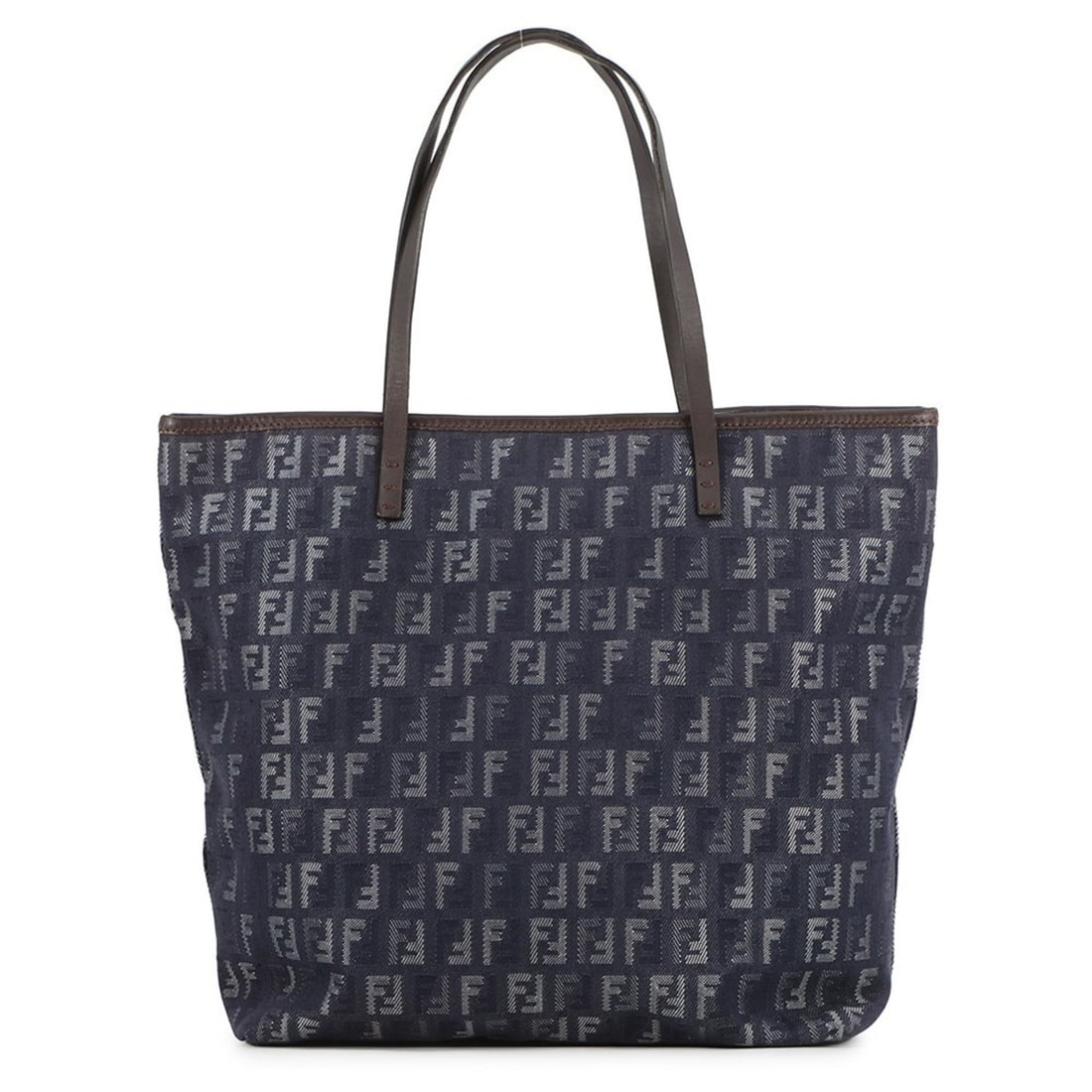 Fendi tote bag in zucchino canvas and leather. handbag. handbag for women. FENDI: --- Catalog ---Category: SizeSize (HxWxD): 28cm x 26cm x 10cm / 11.02'' x 10.23'' x 3.93''Category: DesignType: Handbag, Tote bagColor: NavyGender: WomenMaterial: Canvas , Leather Category: GeneralBra