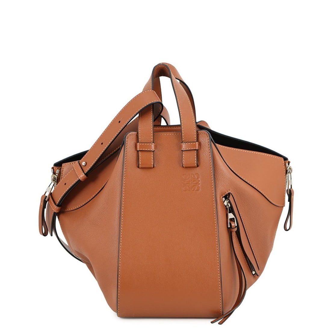 LOEWE Hammock Bag, Small, Calfskin Leather, 387.30.S35, Brown, Sale Item, Handbag, (1 of 20)