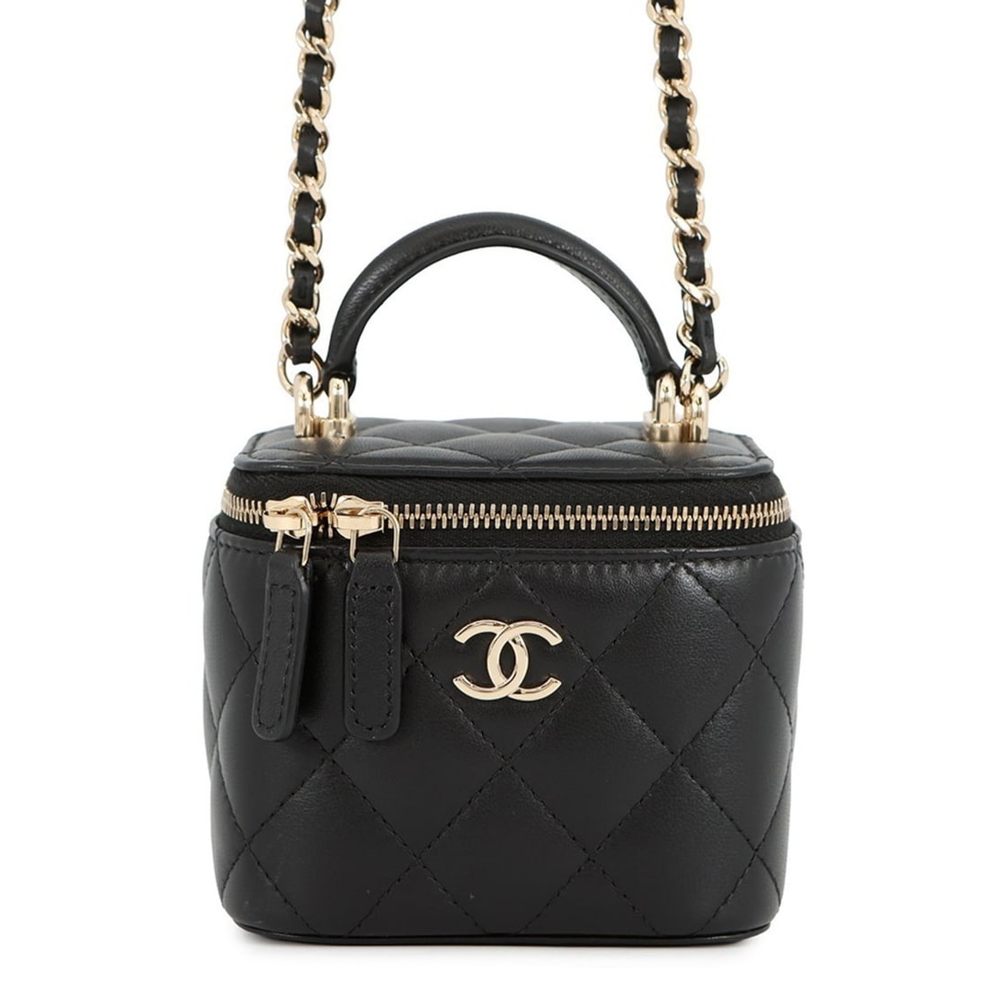 Chanel Chain Shoulder Bag, Small Vanity Case, Lambskin, AP2198, CHANEL Pochette Vanity, Black, (1 of 17)