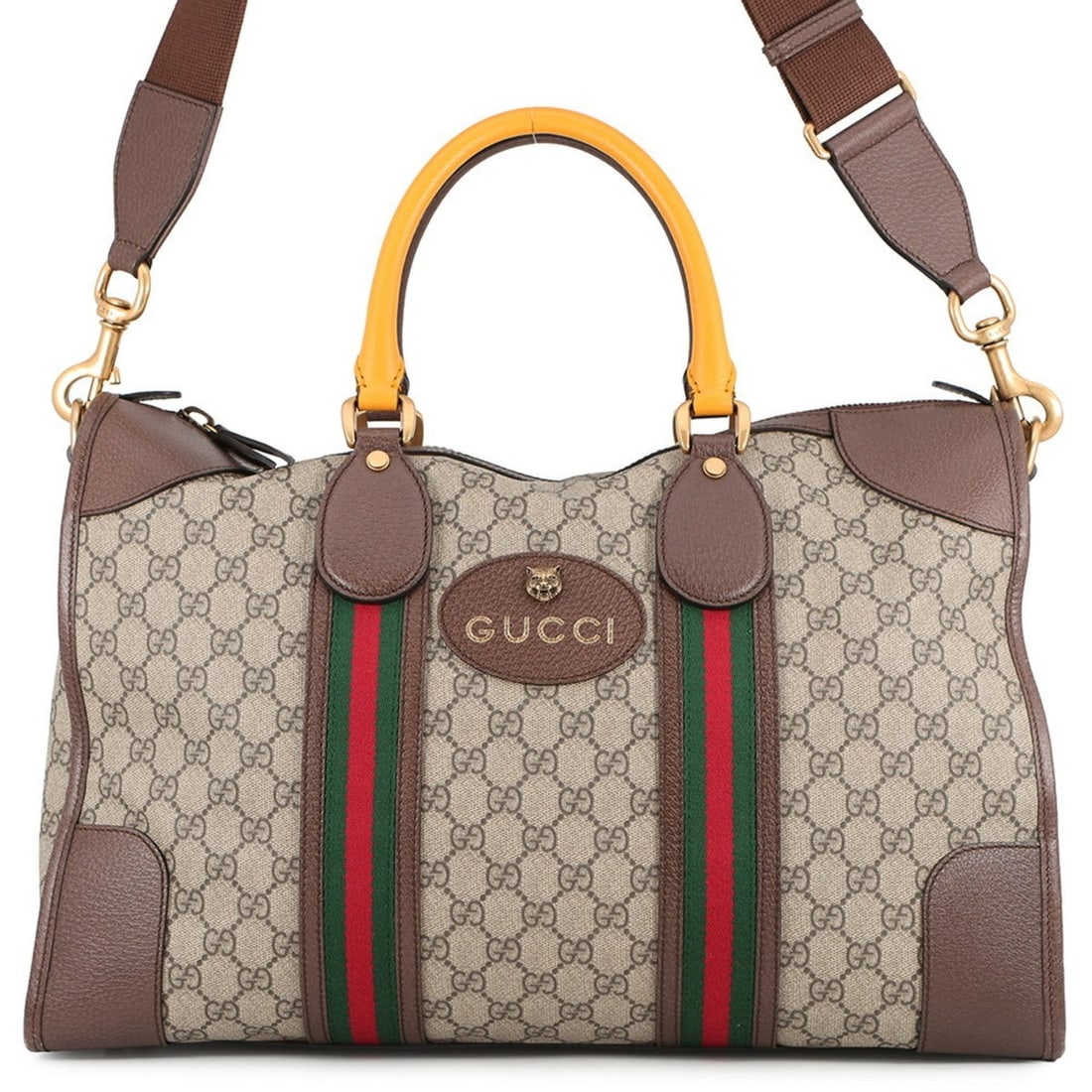 Gucci Boston Bag GG Supreme Sherry Line Tiger Head 480500 GUCCI Handbag 2-way Shoulder (1 of 18)