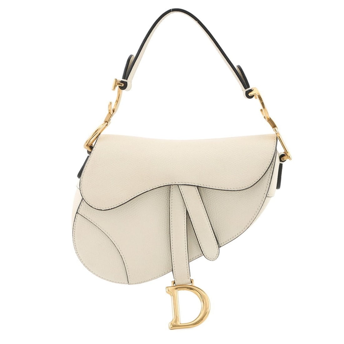 Christian Dior Handbag Saddle Bag Mini Leather M0447CWVG White Women's (1 of 20)