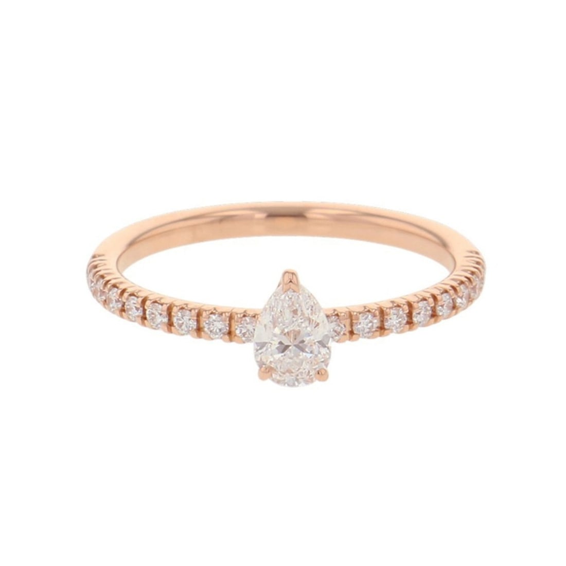 Cartier Etincel de ring, 22 diamonds, 0.16ct center stone, 0.10ct total, 18KPG, size 45, B4230400, (1 of 8)