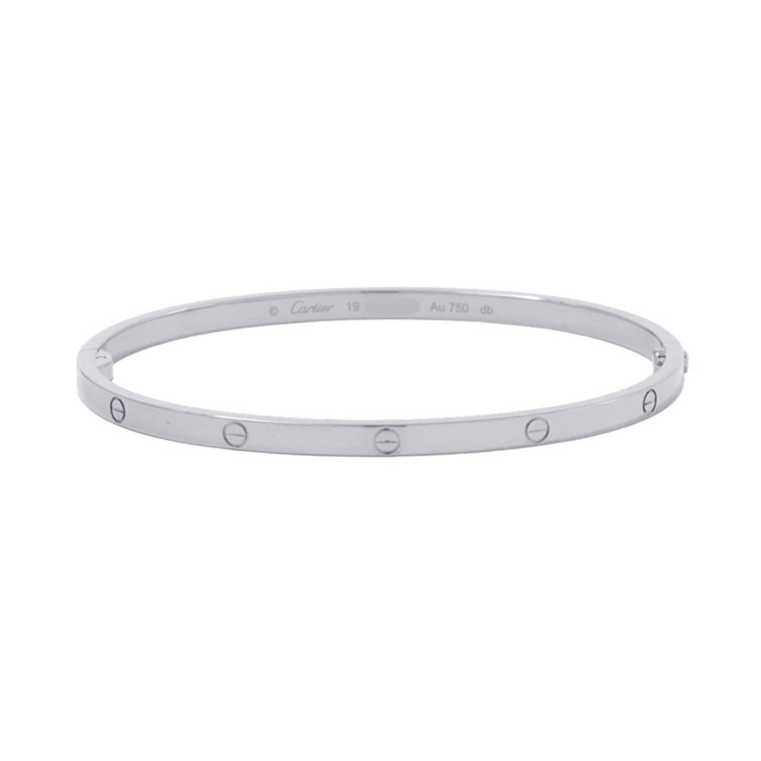 Cartier Love Bracelet SM Small Model 18K White Gold Size 19 B6079219 LOVE Bangle Collection (1 of 13)