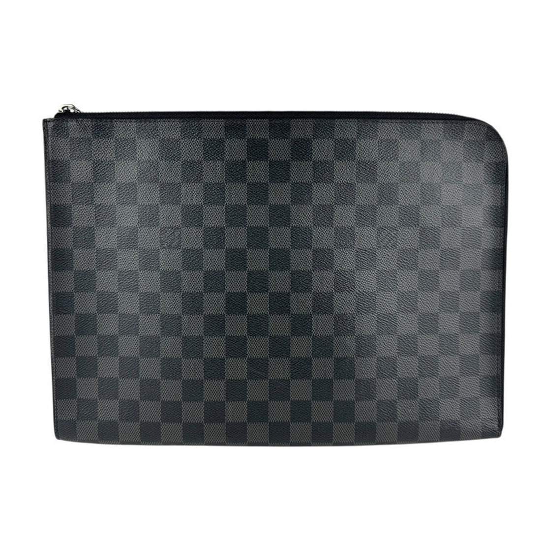 Louis Vuitton Damier Graphite Pochette Jour GM clutch bag in dark gray and silver canvas, model (1 of 13)