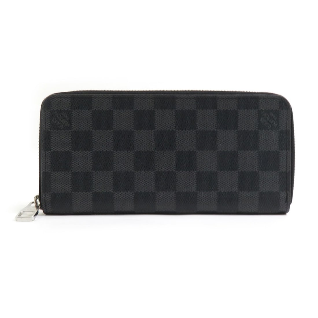 Louis Vuitton Damier Graphite Zippy Wallet Vertical, Men's, Black, N63095, Free Shipping, H31066f (1 of 10)
