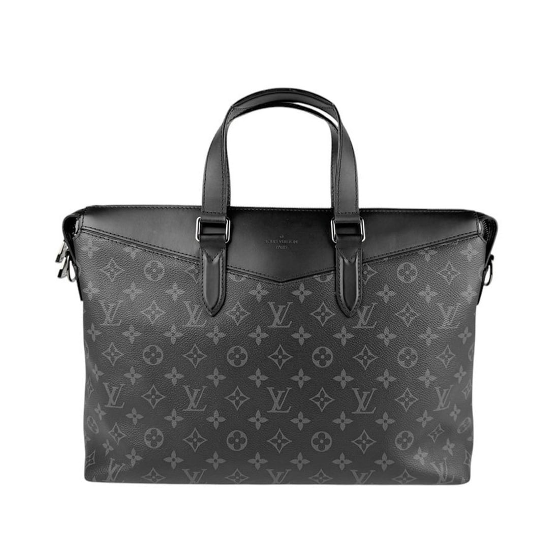 Louis Vuitton Monogram Eclipse Explorer Briefcase, Black, Men's, M40566, Free Shipping, Business (1 of 20)