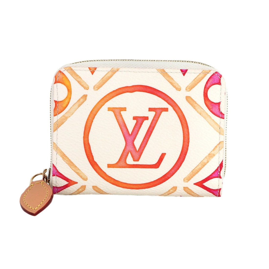 Louis Vuitton By the Pool Monogram Zippy Coin Purse, White/Pink, M83658, RFID Purse (1 of 9)