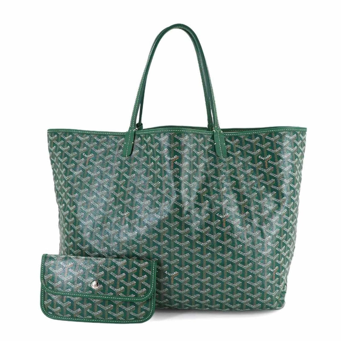 Goyard Saint Louis GM Tote Handbag in Herringbone Leather Vert: --- Catalog ---Category: SizeSize (HxWxD): 32cm x 55cm x 18.5cm / 12.59'' x 21.65'' x 7.28''Category: DesignType: Handbag, Pouch, Tote bagColor: GreenGender: Women,MenMaterial: PVC , Leather Category: