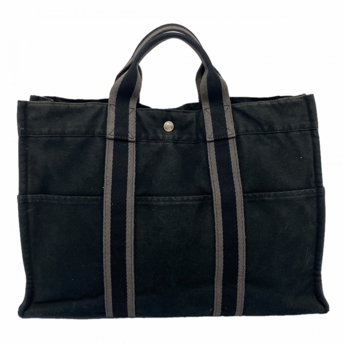 Hermes Tote Bag, Foule MM, Canvas, Black, Men's/Women's, P2384461 (1 of 20)