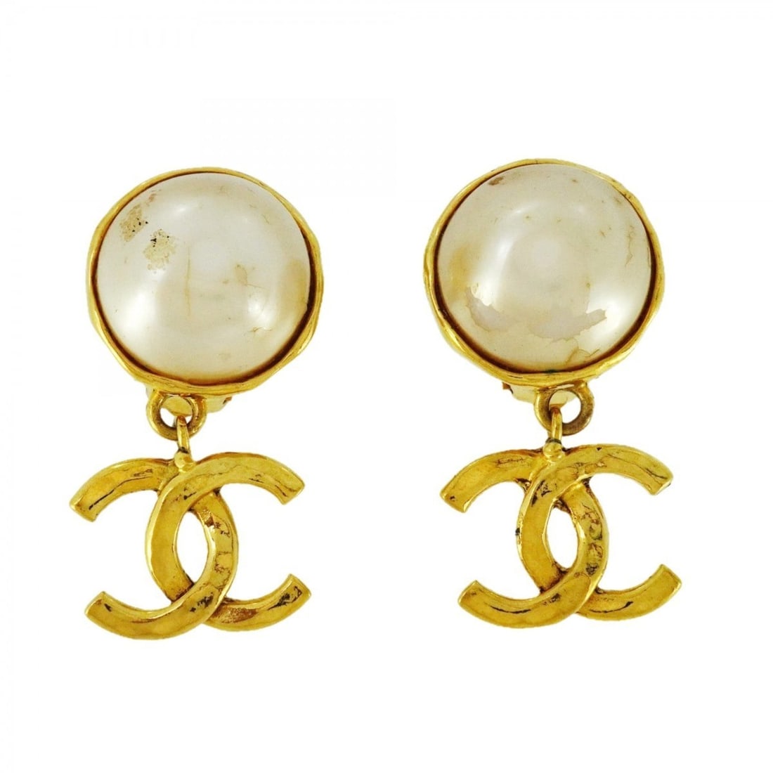 Chanel Coco Mark Earrings with GP Plated Faux Pearls in Gold for Women (1 of 20)