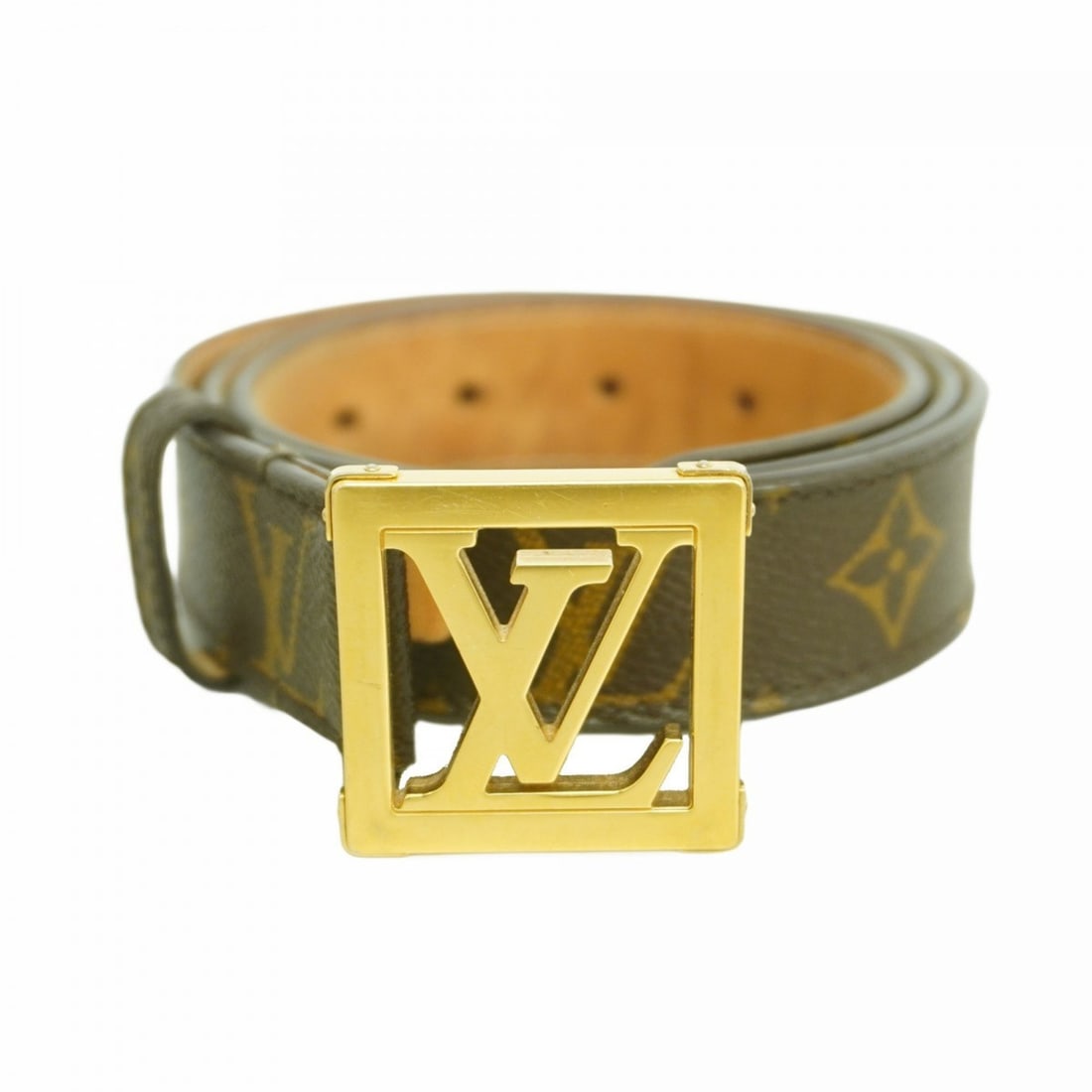 Louis Vuitton Monogram Santur Belt M6879 Brown Men's/Women's: --- Catalog ---Category: SizeLength: 80cm - 90cm / 31.49'' - 35.43''Category: DesignType: Standard beltColor: BrownGender: Men,WomenCategory: GeneralMPN: M6879Brand: Louis Vuitton--- Item List ---Sect