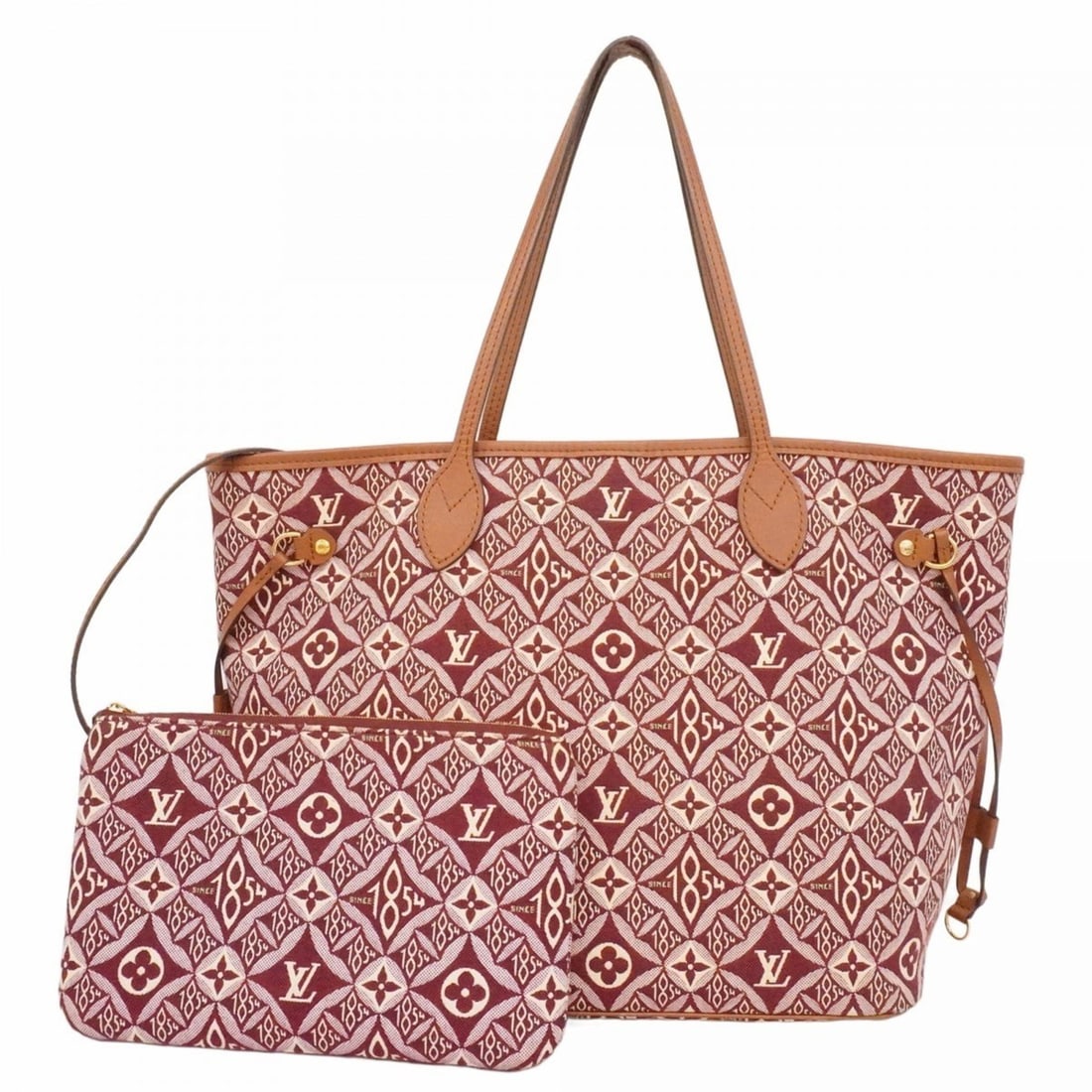 Louis Vuitton Tote Bag Monogram Jacquard SINCE1854 Neverfull 2020AW M57273 Bordeaux Women's (1 of 20)