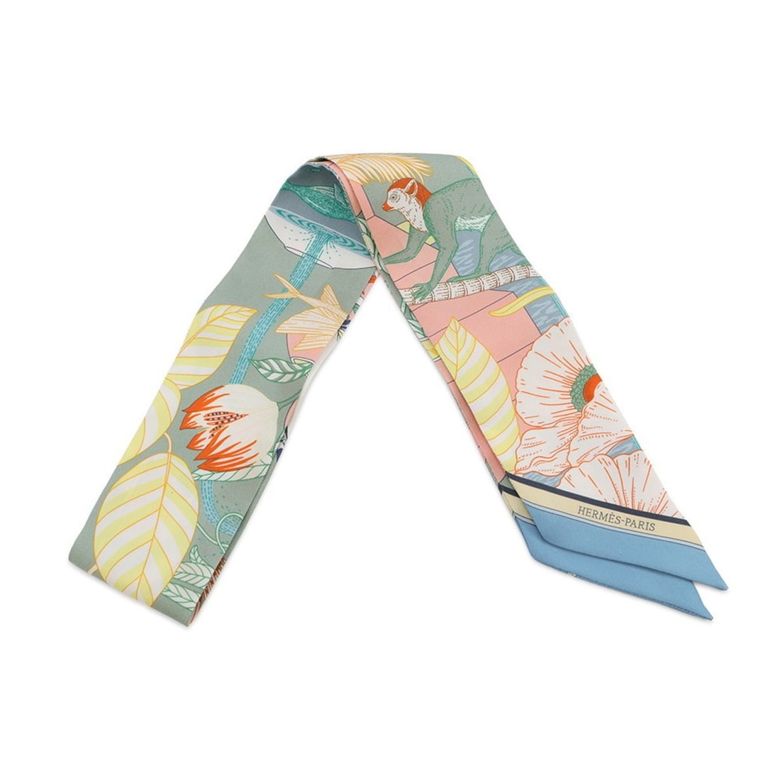Hermes scarf muffler Twilly Precious Paradise PRECIOUS PARADISE HERMES 2024 TWILLY (1 of 15)