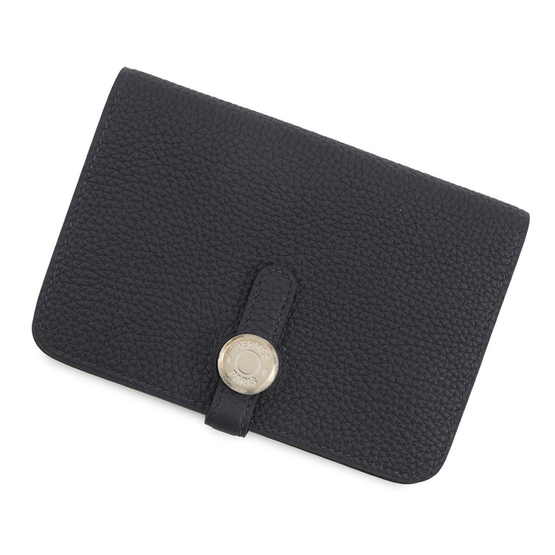 Hermes Hermès Dogon Compact Bifold Wallet in Blue Indigo with Togo C Stamp. Wallet. (1 of 9)