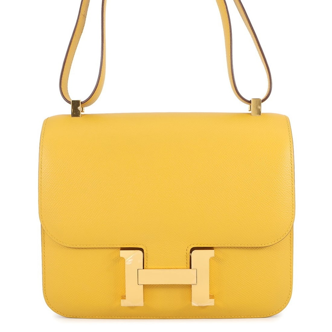 Hermes Constance 3 24 Jaune Ambre Shoulder Bag with Epsom C Stamp. Constance. Handbag. Women's. (1 of 17)