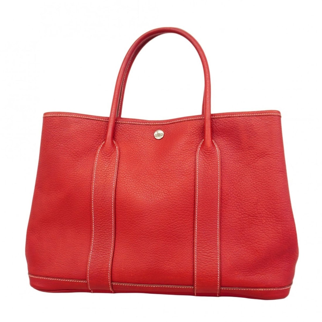 Hermes Hermès Garden PM Negonda Rouge Cazac Tote Bag, Women's, Size L Engraved (1 of 13)