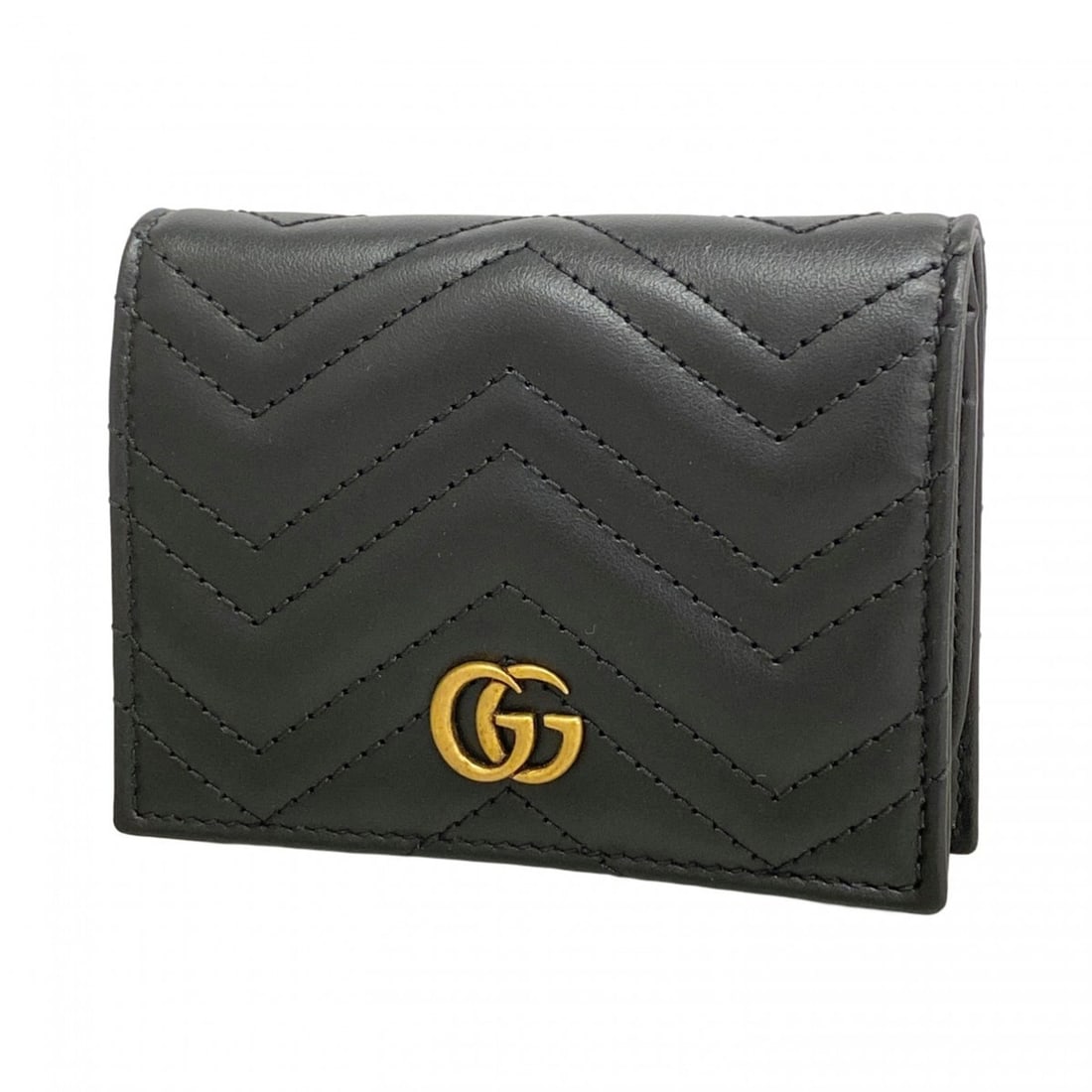 Gucci GG Marmont Wallet 735429 Leather Black Women's (1 of 14)