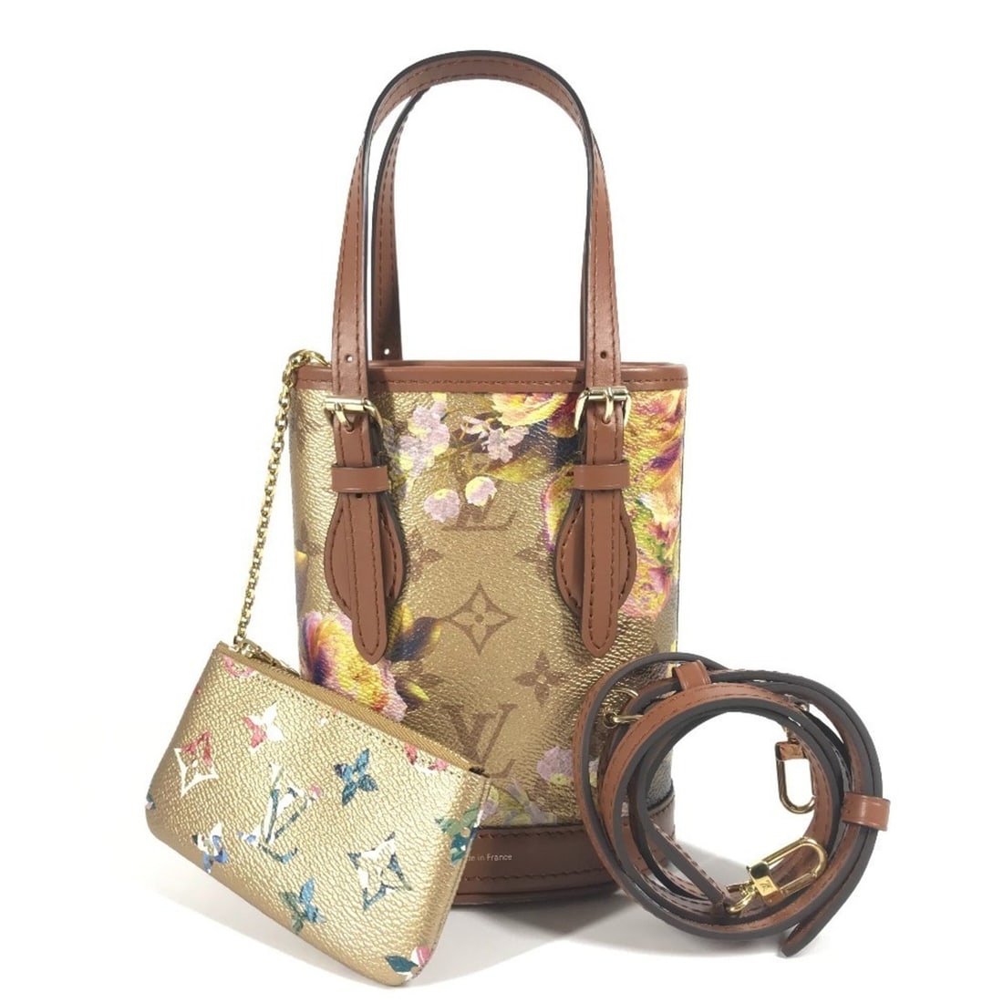 LOUIS VUITTON M81724 LV Garden Nano Bucket Bag, Crossbody/Shoulder 2-Way Handbag/Shoulder Leather, (1 of 15)
