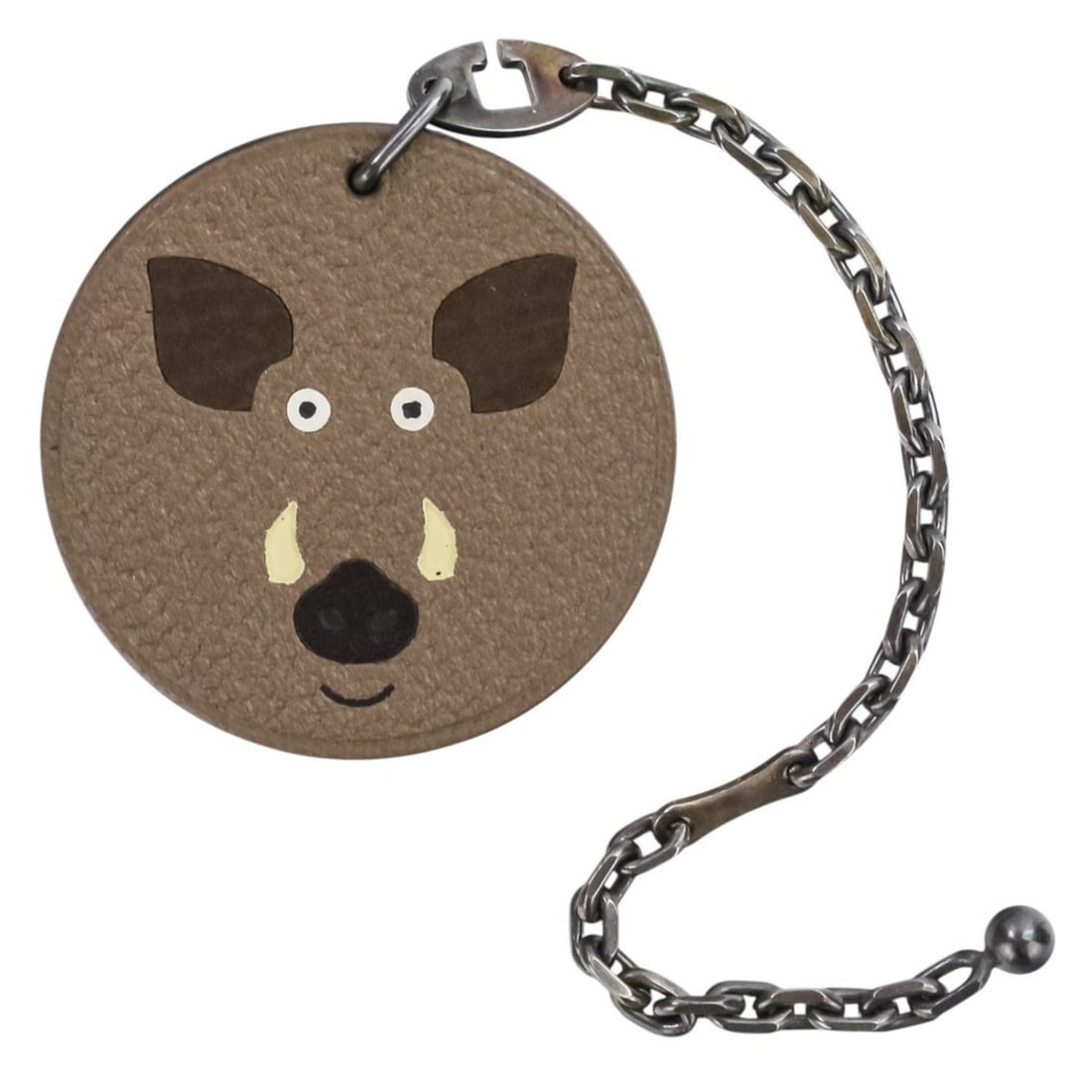 HERMES 2007 Zodiac Boar Leather Bag Charm Keychain Brown Women's: --- Catalog ---Category: SizeSize (HxWxD): 45.00mm x 45.00mm / 1.77'' x 1.77''Category: DesignType: Handbag charmColor: BrownGender: WomenMaterial: LeatherCategory: GeneralBrand: Hermes--- Item List -