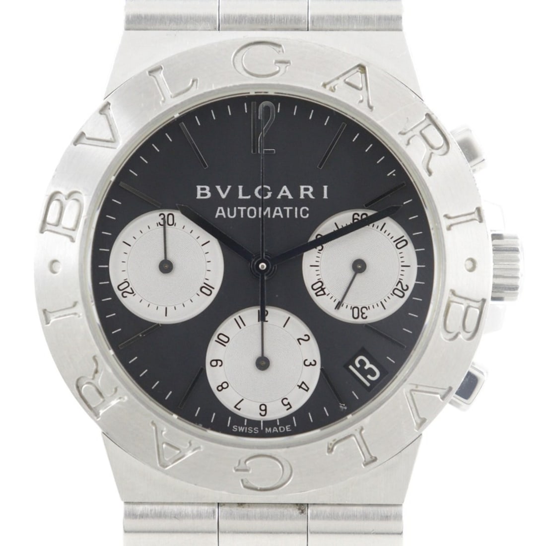 Bvlgari Diagono Sports Watch CH35S Stainless Steel Black Automatic Chronograph Dial Men's (1 of 20)