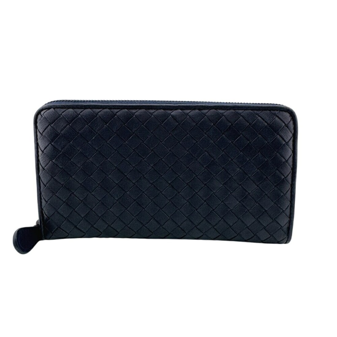 BOTTEGA VENETA Bottega Veneta Round Zip Wallet Intrecciato Long Navy Men's (1 of 13)