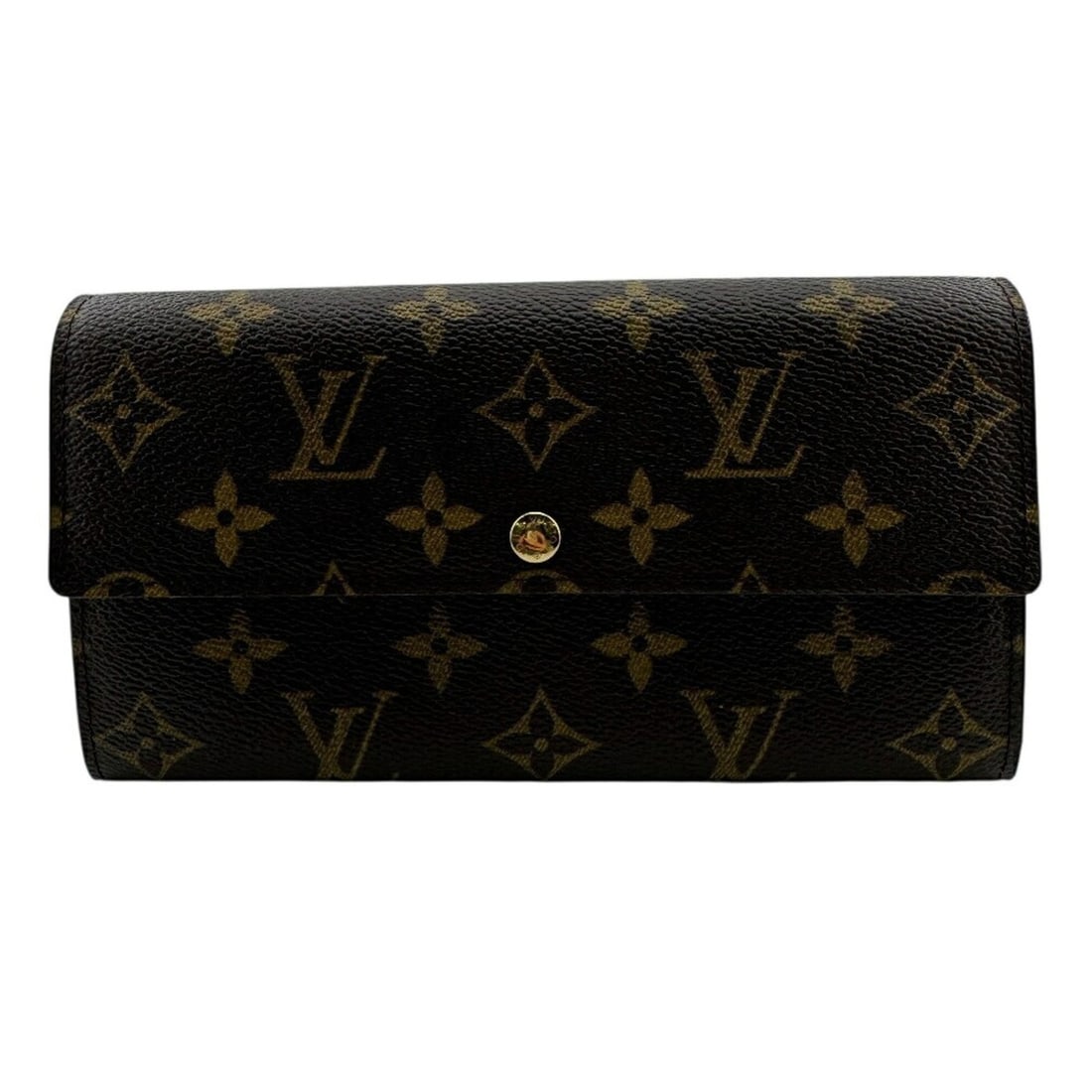 LOUIS VUITTON Louis Vuitton Portefeuille Sarah Monogram Long Wallet Brown (1 of 16)