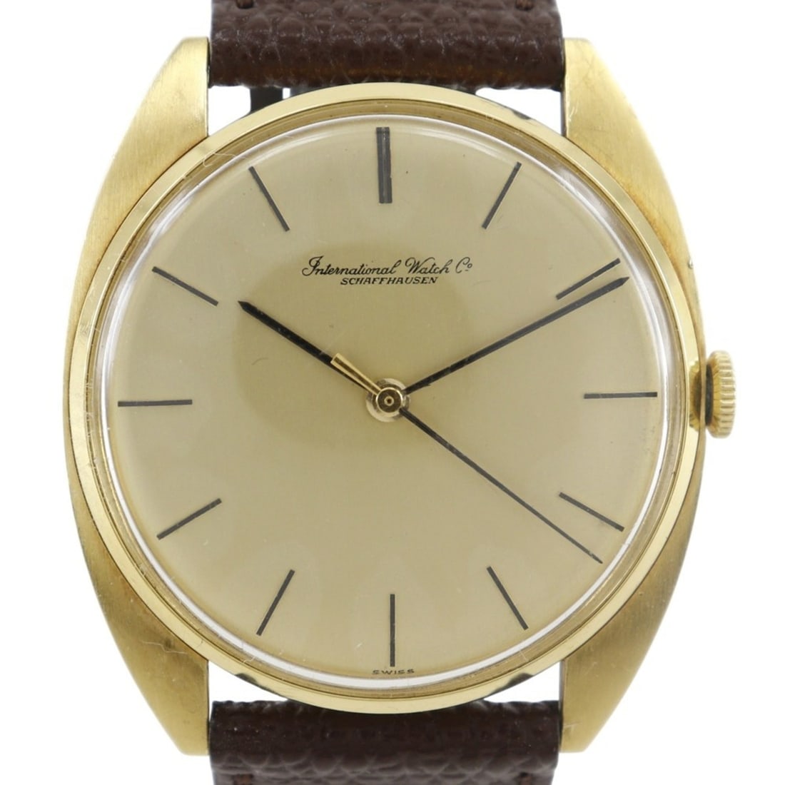 IWC Schaffhausen Vintage Caliber 403 Watch, 18K Yellow Gold with Embossed Leather, Manual Winding, (1 of 14)
