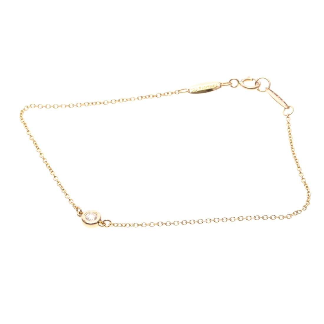 Tiffany Diamonds By The Yard Pink Gold (18K) Diamond Charm Bracelet Pink Gold: --- Catalog ---Category: SizeLength: 18cm / 7.08''Weight: 1.4g / 0.04oz.Stone Size (HxW): 4.5mm x 4.5mm / 0.17'' x 0.17''Category: DesignType: Charm braceletColor: Pink goldMetal: GoldStone: DiamondSt