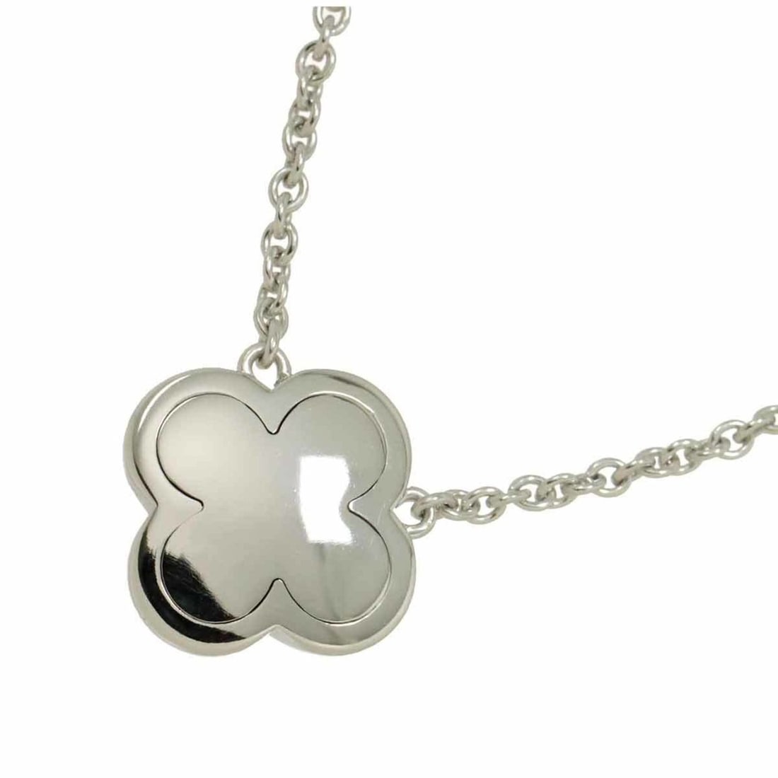 Van Cleef & Arpels Pure Alhambra Necklace, 42cm, 18K White Gold 750: --- Catalog ---Category: SizePendant Size: 16mm x 16mm / 0.62'' x 0.62''Neck Circumference: 42 cm / 16.53''Category: DesignGender: WomenMaterial: White gold (18K)Necklace Type: NecklaceCategory: Gener