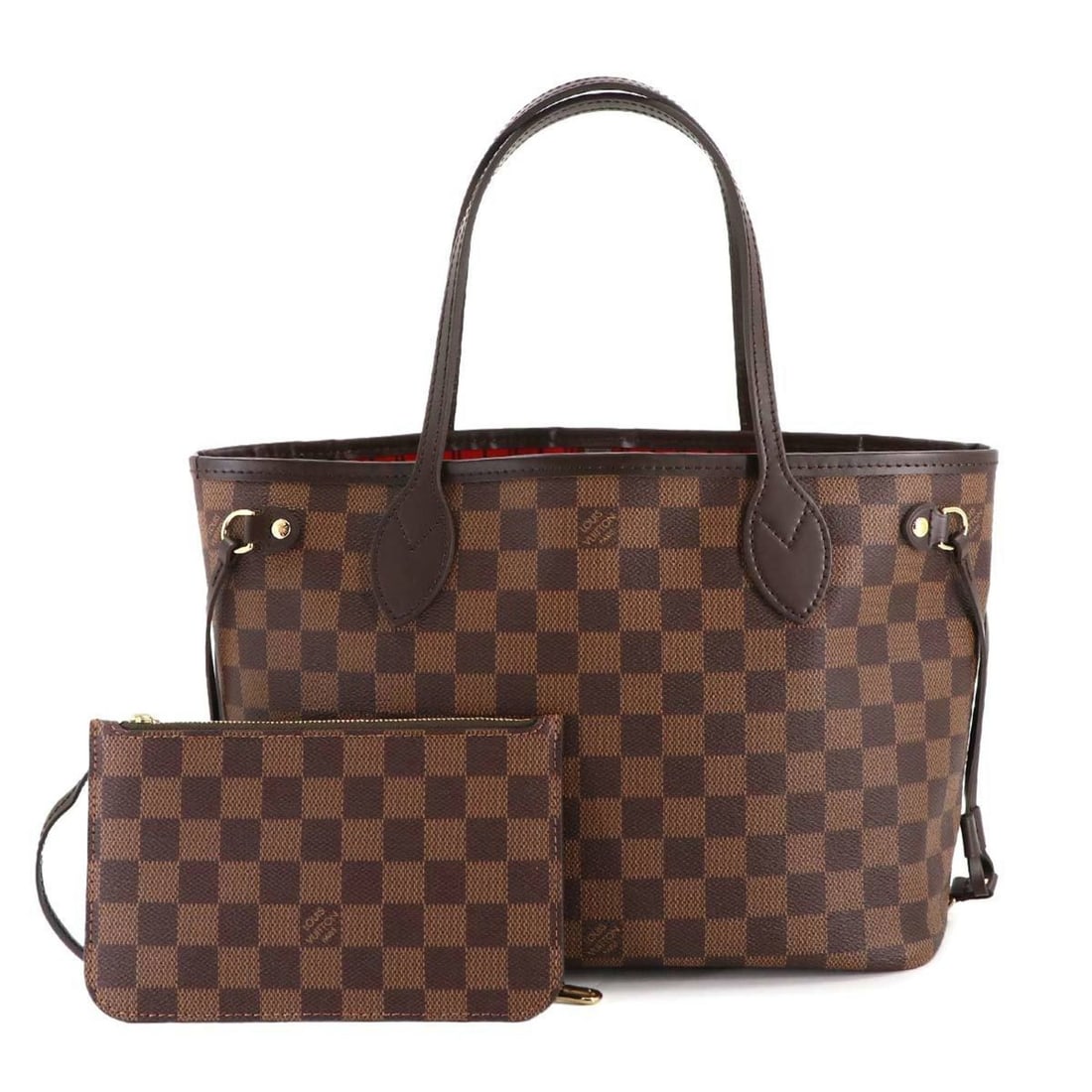 Louis Vuitton Damier Neverfull PM Tote Handbag in Ebene Leather (N41359) with Gold Hardware and (1 of 15)