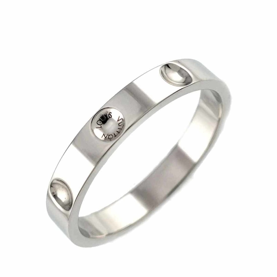 Louis Vuitton Alliance Empreinte #53 Ring, Platinum (1 of 20)