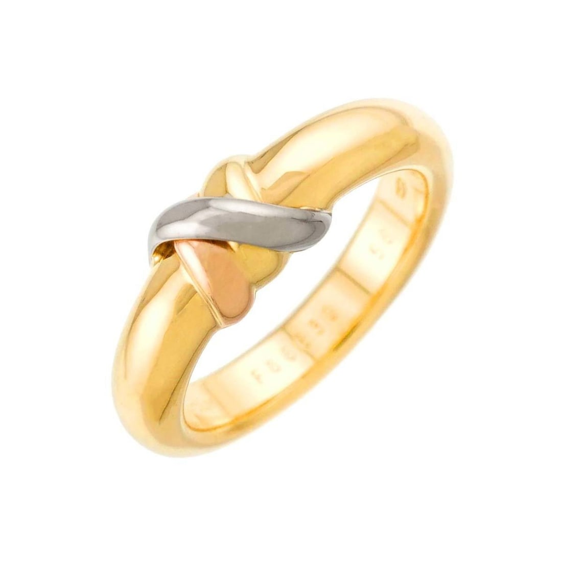 Cartier Thread #56 Ring in 18K Yellow Gold, White and PG. 3-tone 750.: --- Catalog ---Category: SizeUS Size: 8Brand Size: 56Category: DesignType: Band ringGender: Women,MenMaterial: Pink gold (18K), White gold (18K), Yellow gold (18K)Category: GeneralBrand: Cartier--- It