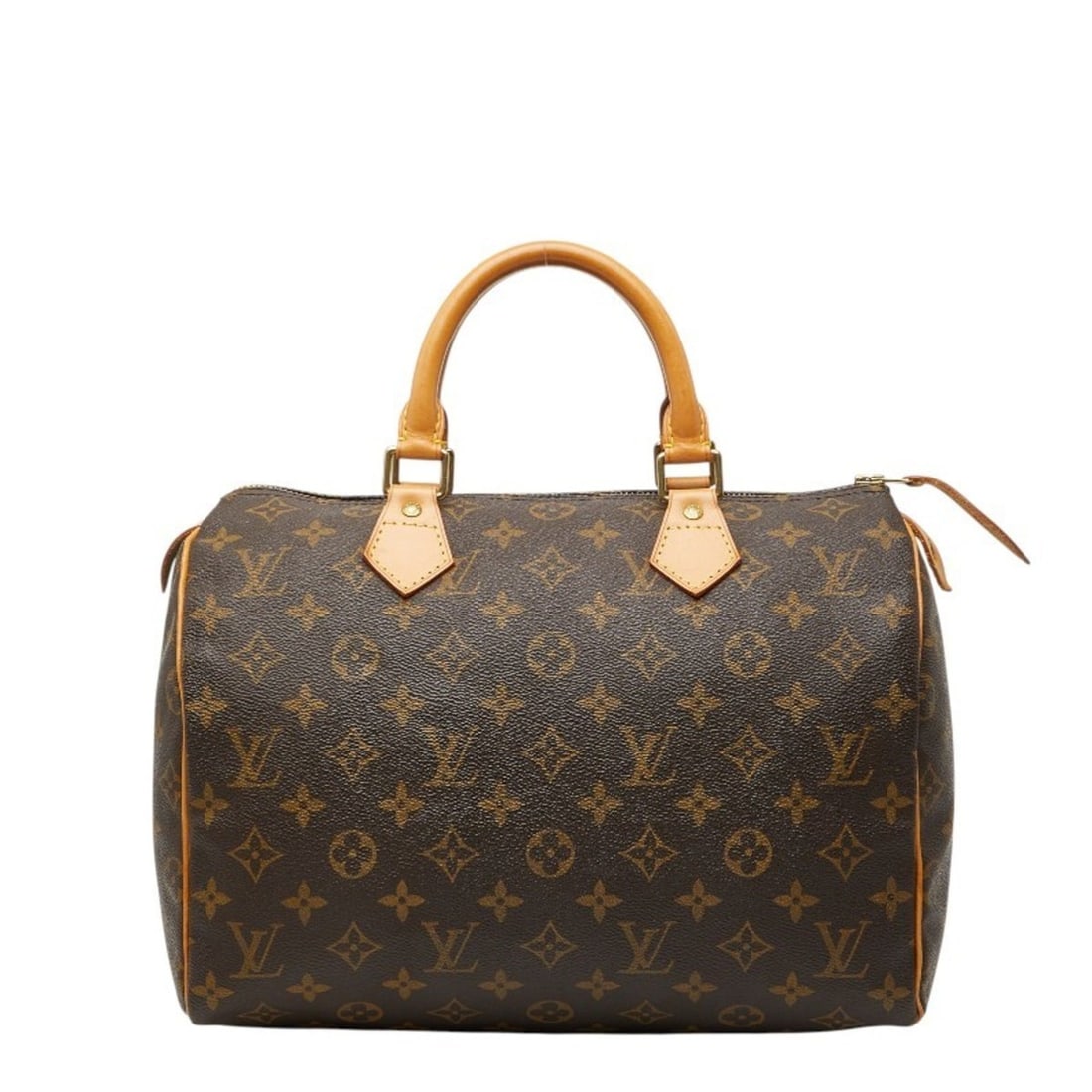 Louis Vuitton Monogram Speedy 30 Handbag/Mini Boston Bag M41526 Brown Leather Women's LOUIS VUITTON (1 of 12)