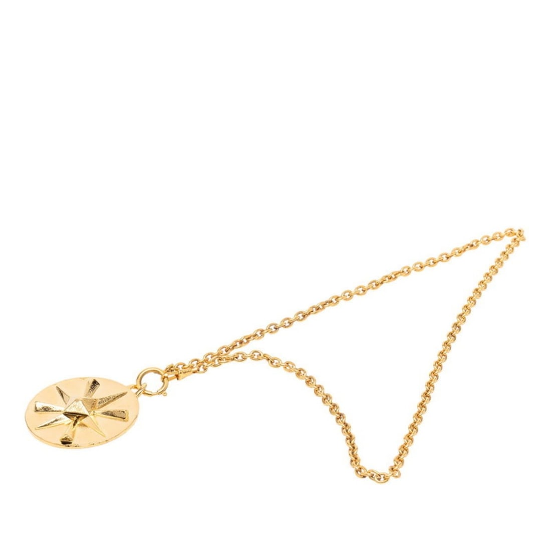 Chanel Coco Mark Necklace, Gold Plated, Women's, CHANEL: --- Catalog ---Category: SizePendant Size: 61.6mm x 61.8mm / 2.42'' x 2.43''Neck Circumference: 75 cm / 29.52''Category: DesignColor: GoldGender: WomenNecklace Type: NecklaceCategory: GeneralBrand: Ch
