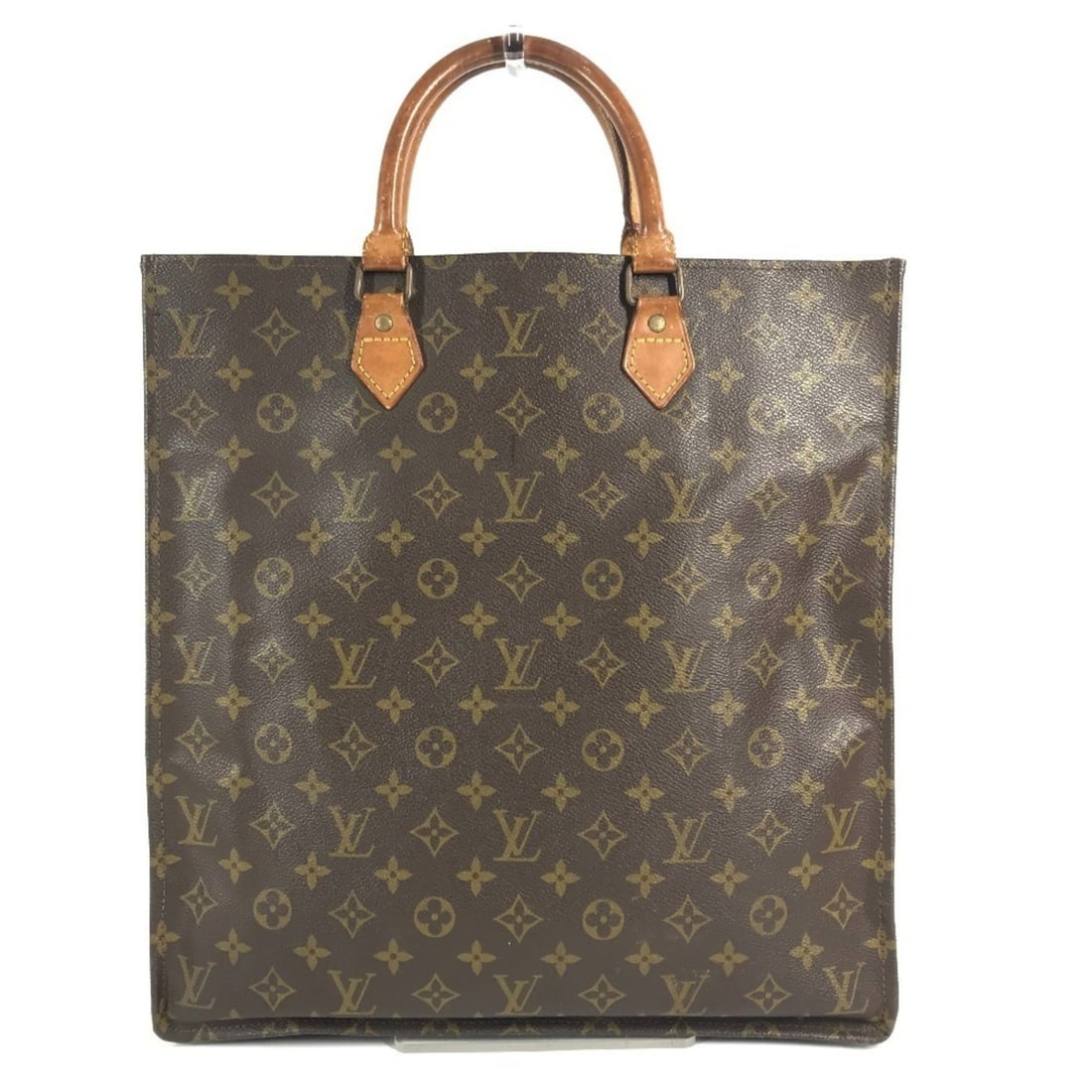 LOUIS VUITTON M51140 Monogram Sac Plat Tote Bag, Vertical Tote, Handbag, Canvas, Men's/Women's, (1 of 16)