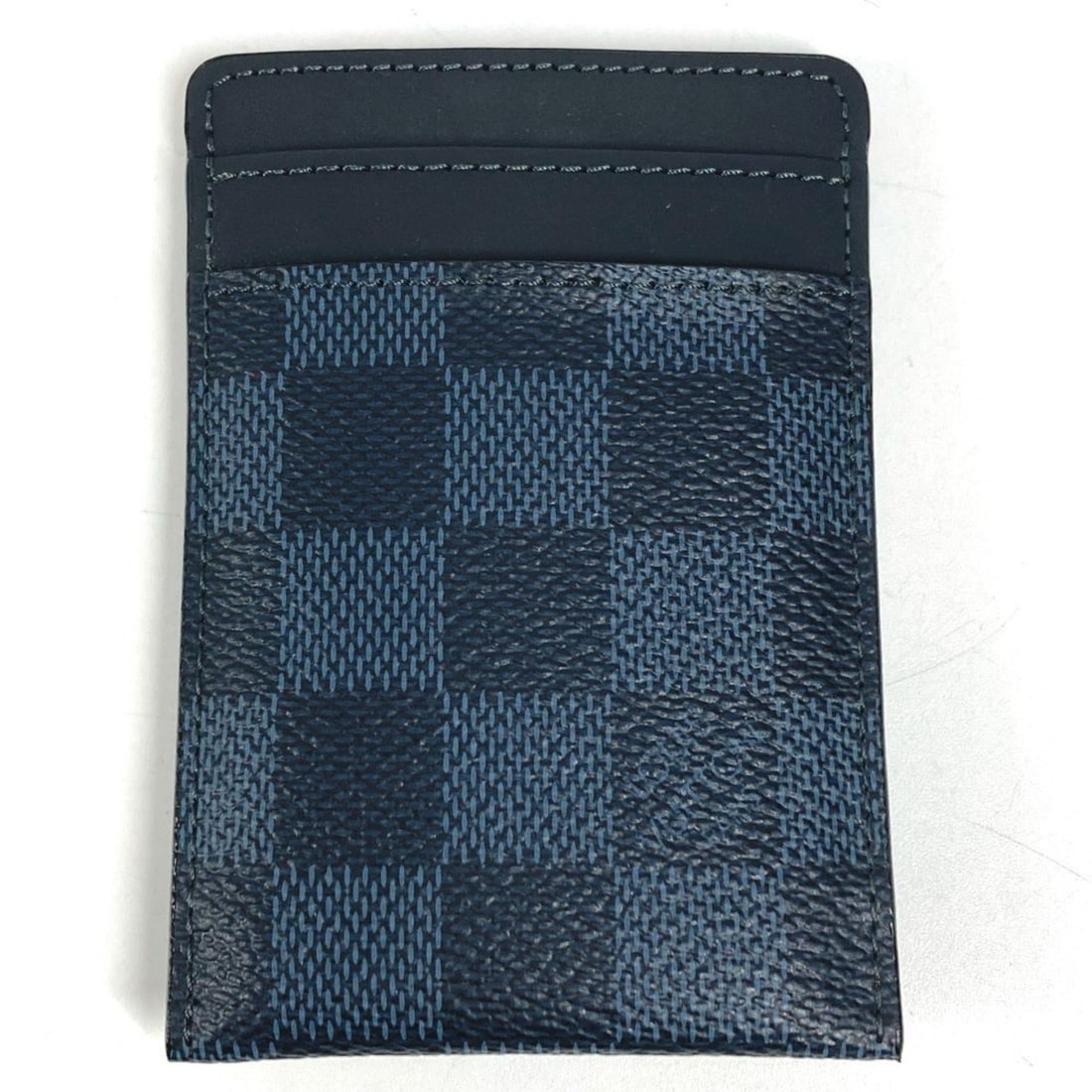 LOUIS VUITTON N63217 Damier Cobalt Porte Carte Pens Business Card Holder/Pass Case with Money Clip,: --- Catalog ---Category: DesignType: Card caseColor: Cobalt, NavyGender: Men,WomenMaterial: Damier Canvas Category: GeneralMPN: N63217Brand: Louis VuittonCountry of Origin: FranceCategory: Physical Pr