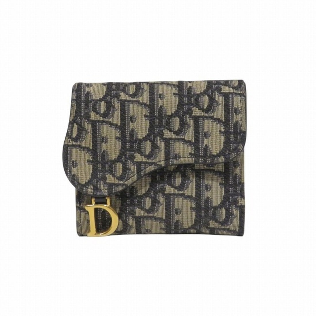 Christian Dior Dior Saddle Lotus Wallet Oblique Jacquard S5652CTZQ Tri-fold for Women, Free Shipping: --- Catalog ---Category: SizeSize (HxWxD): 9cm x 10cm x 3cm / 3.54'' x 3.93'' x 1.18''Category: DesignType: Wallet (tri-fold)Color: Beige, NavyGender: WomenMaterial: Canvas , Leather Category: General
