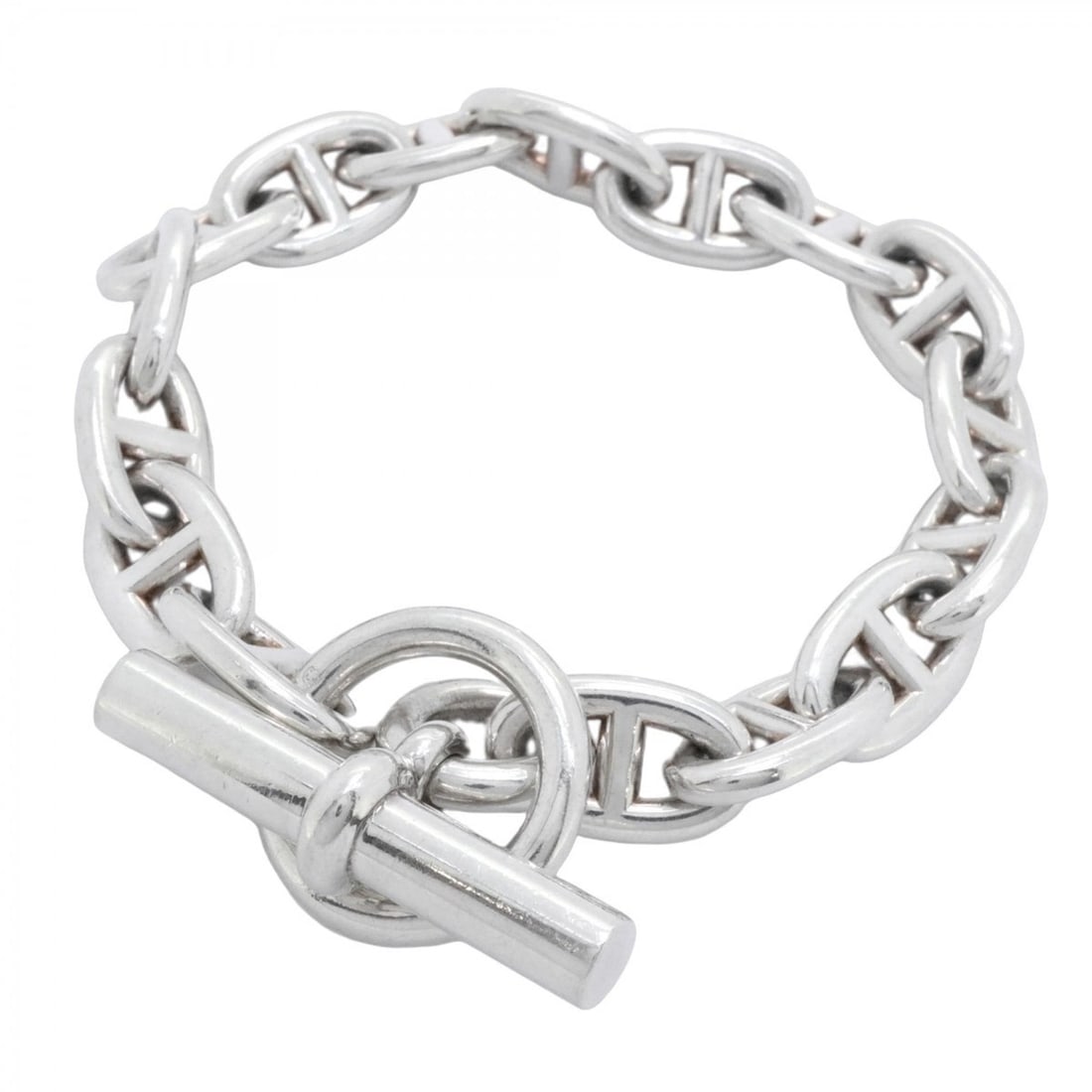 Hermes Hermès Chaine d'Ancre Bracelet, MM, 16 Links, Silver 925, Men's/Women's, P2268898 (1 of 10)