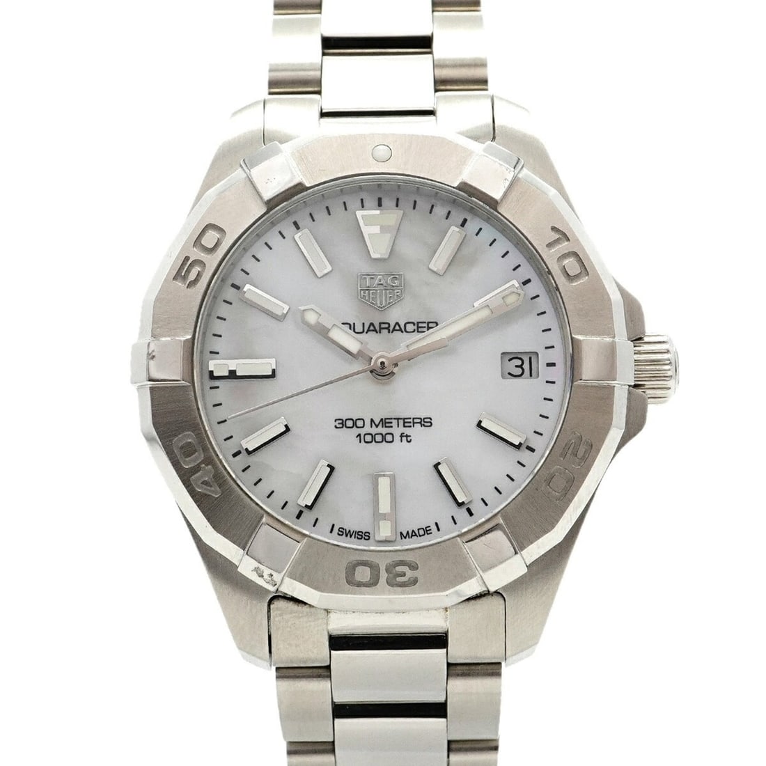 Tag Heuer Aquaracer WBD1311 White Dial Women's Watch: --- Catalog ---Category: SizeWrist Size: 16.5cm / 6.49''Case Diameter: 33mm / 1.3''Category: DesignType: WristwatchGender: WomenColor (Dial): White shellMaterial (Band): Stainless steelCategory: Gener