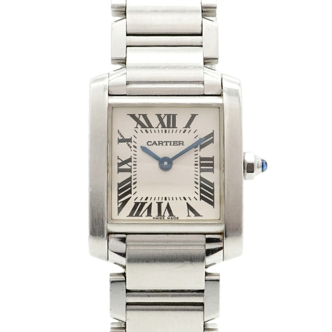 Cartier Tank Française SM W51008Q3 Ivory Dial Women's Watch: --- Catalog ---Category: SizeWrist Size: 16.5cm / 6.49''Case Diameter: 20.3mm / 0.8''Category: DesignType: WristwatchGender: WomenColor (Dial): IvoryMaterial (Band): Stainless steelCategory: GeneralMP