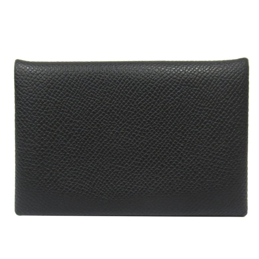 HERMES Calvi Card Case/Card Case Wallet, Epson Leather, W Stamp, Made in 2024, Black, Men's and (1 of 10)