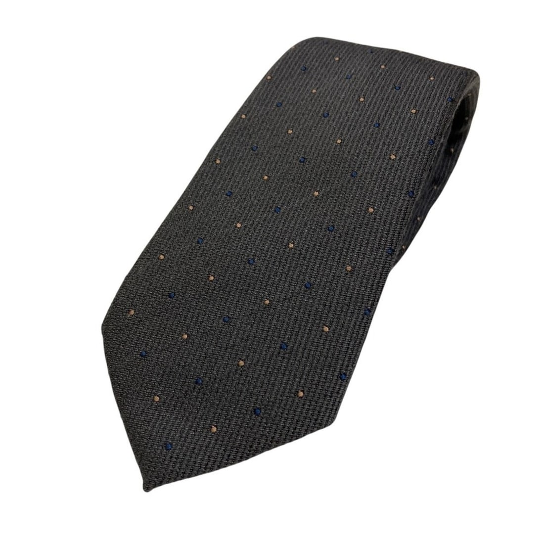 GUCCI Men's Regular Dot Silk Wool Tie in Gray (1 of 15)