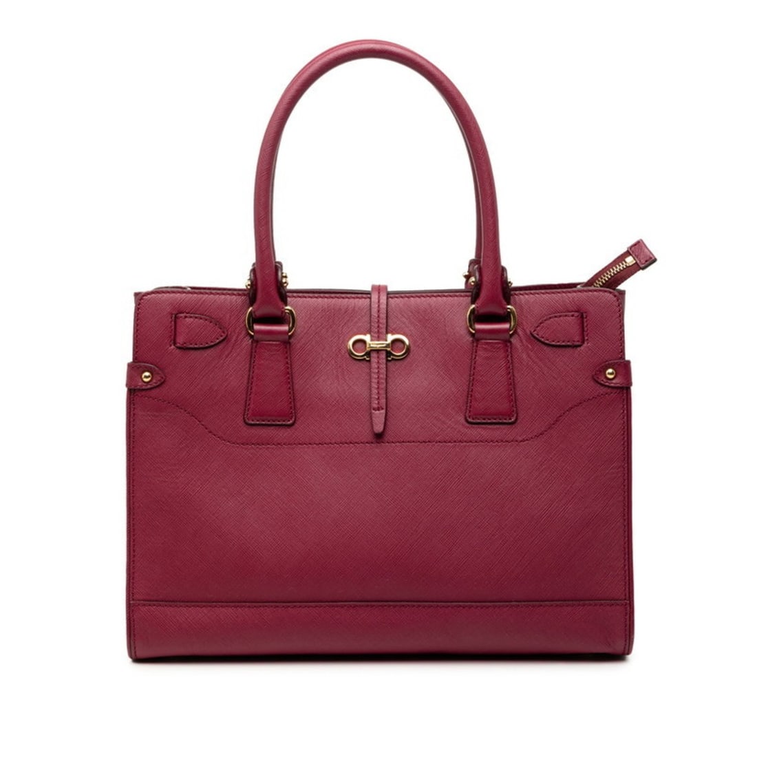 Salvatore Ferragamo Gancini handbag in pink leather for women.: --- Catalog ---Category: SizeSize (HxWxD): 23cm x 30.5cm x 10.5cm / 9.05'' x 12'' x 4.13''Category: DesignType: HandbagColor: PinkGender: WomenMaterial: Leather Category: GeneralBrand: Salvatore Ferra
