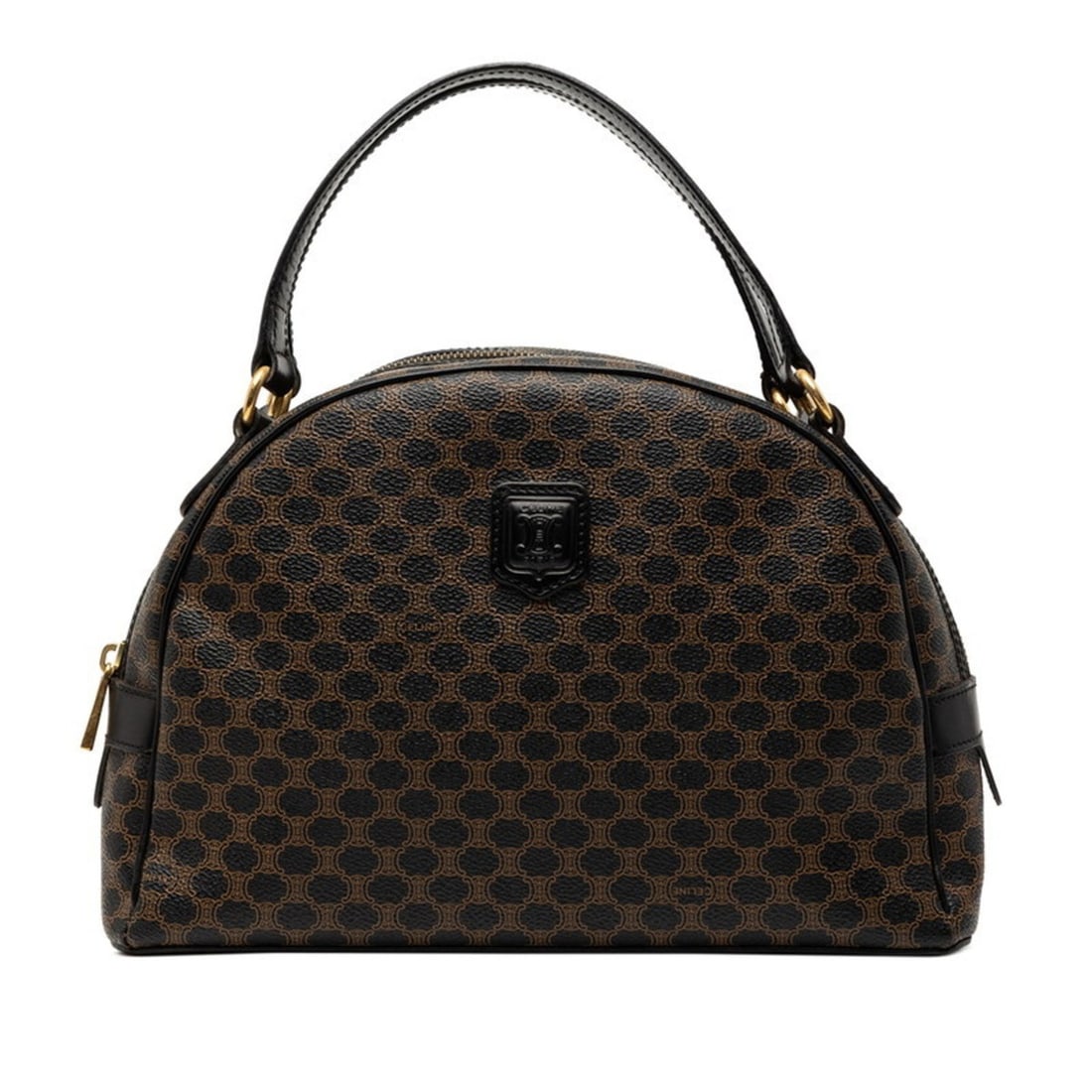 Celine Macadam Half Moon Handbag in Brown Leather for Women: --- Catalog ---Category: SizeSize (HxWxD): 20cm x 29cm x 10cm / 7.87'' x 11.41'' x 3.93''Category: DesignType: HandbagColor: BrownGender: WomenMaterial: PVC , Leather Category: GeneralBrand: Celine---