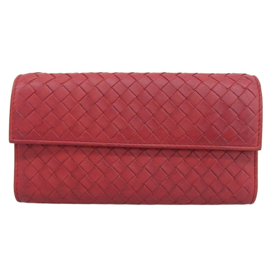 Bottega Veneta Intrecciato Long Wallet 150509 V001N 6411 Leather Red: --- Catalog ---Category: SizeSize (HxWxD): 9.5cm x 19cm x 2cm / 3.74'' x 7.48'' x 0.78''Category: DesignType: Long wallet (bi-fold)Color: Red colorGender: WomenMaterial: Leather Category: GeneralMPN: