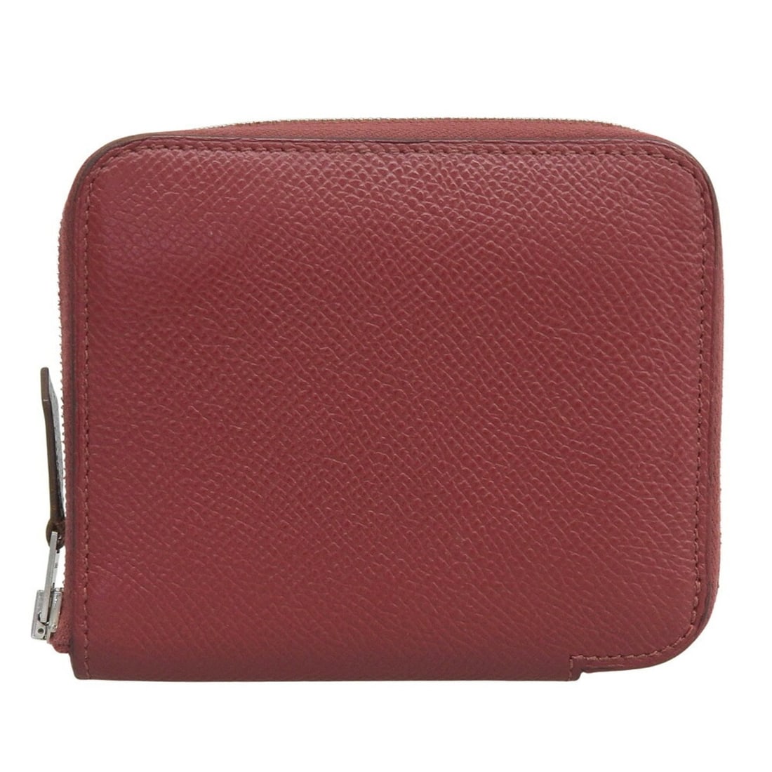 Hermes Azap Silkin Compact X Stamped Round Coin Case Epson Red (1 of 10)