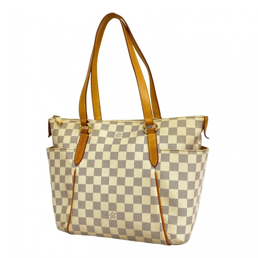Louis Vuitton Damier Azur Totally PM Tote Bag N51261 White Women's (1 of 13)