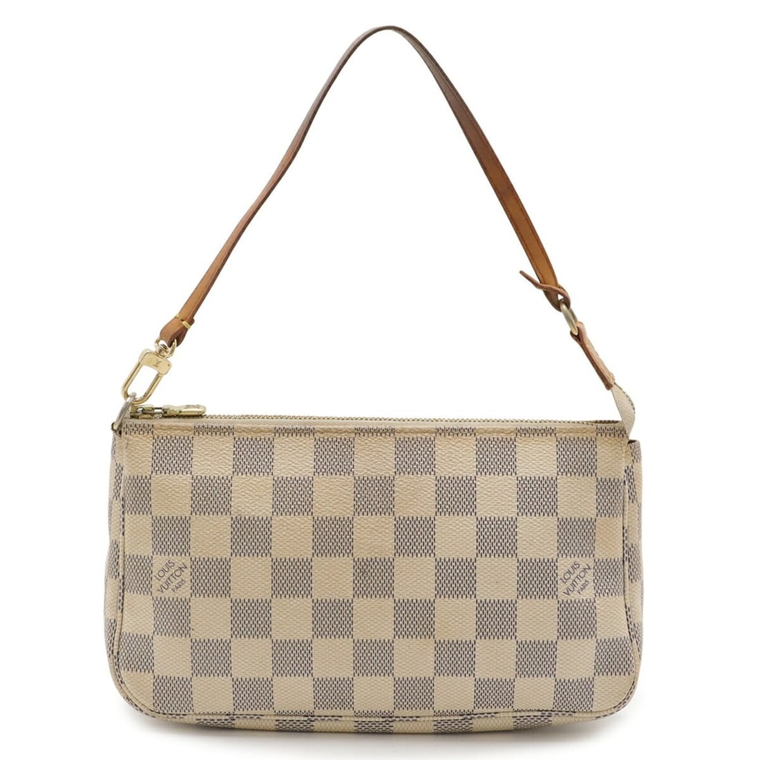 LOUIS VUITTON Damier Azur Pochette Accessory Bag Pouch Handbag Shoulder N51986: --- Catalog ---Category: SizeSize (HxWxD): 13cm x 21.5cm x 4cm / 5.11'' x 8.46'' x 1.57''Category: DesignType: Handbag, Pochette, Pouch, Shoulder bagColor: IvoryGender: WomenMaterial: Damier Azur Cate