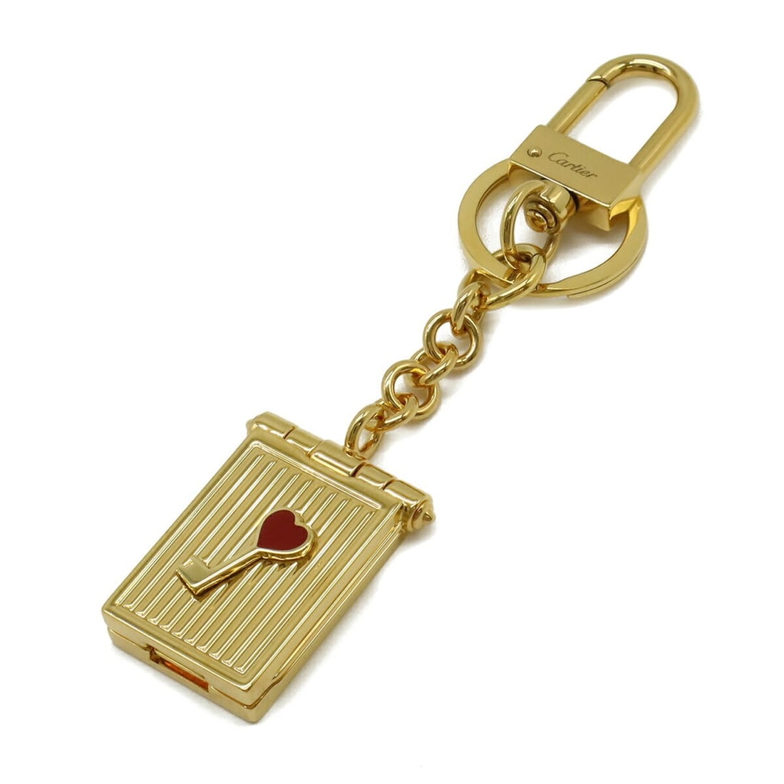 Cartier Diabolo de Photo Frame Key Ring, Keychain, Accessory, Bag Charm, Heart Key, GP Gold, (1 of 20)